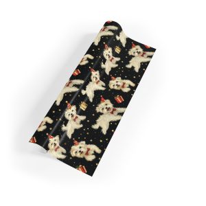 Frolicsome Maltese Puppies with Gifts Eco-Friendly Wrapping Paper