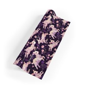 Enchanting Spring Lambs with Flowers Eco-Friendly Wrapping Paper