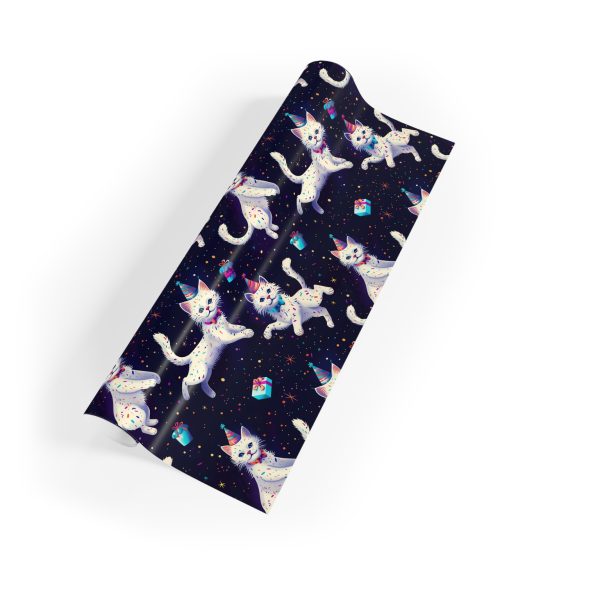 Playful Party Cats with Gifts Eco-Friendly Wrapping Paper