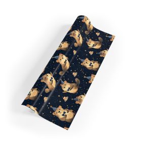Adorable Birthday Squirrels with Cake Eco-Friendly Wrapping Paper