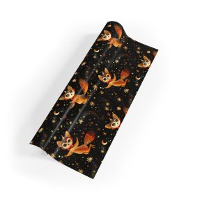 Enchanting Foxes with Party Hats and Stars Eco-Friendly Wrapping Paper