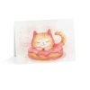 Cute Cat Inside Donut Greeting Card - Eco-Friendly