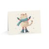 Ice Skating Cat - Eco-Friendly Greeting Card