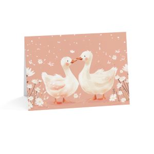 Adorable Goose Pair Greeting Card - Eco-Friendly