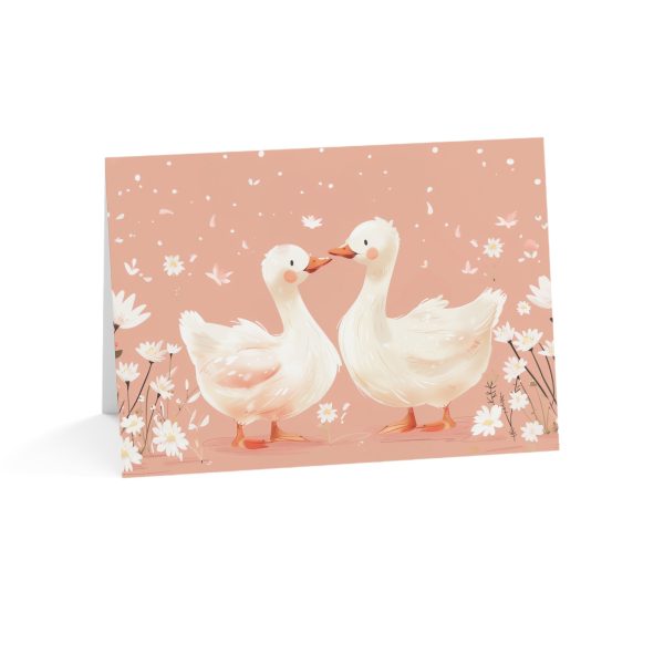 Adorable Goose Pair Greeting Card - Eco-Friendly