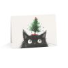 Cat with Christmas Tree - Eco-Friendly Greeting Card