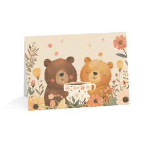 Celebrate the magic of love with this adorable card featuring a charming fox couple. The sweet embrace and hearts floating around them make it the perfect way to show your love. Whether it’s for Valentine's Day, an anniversary, or just because, this card brings a smile and warmth to anyone who receives it.
