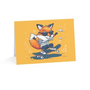 rad-fox-on-a-board-the-coolest-ride-eco-friendly-greeting-card